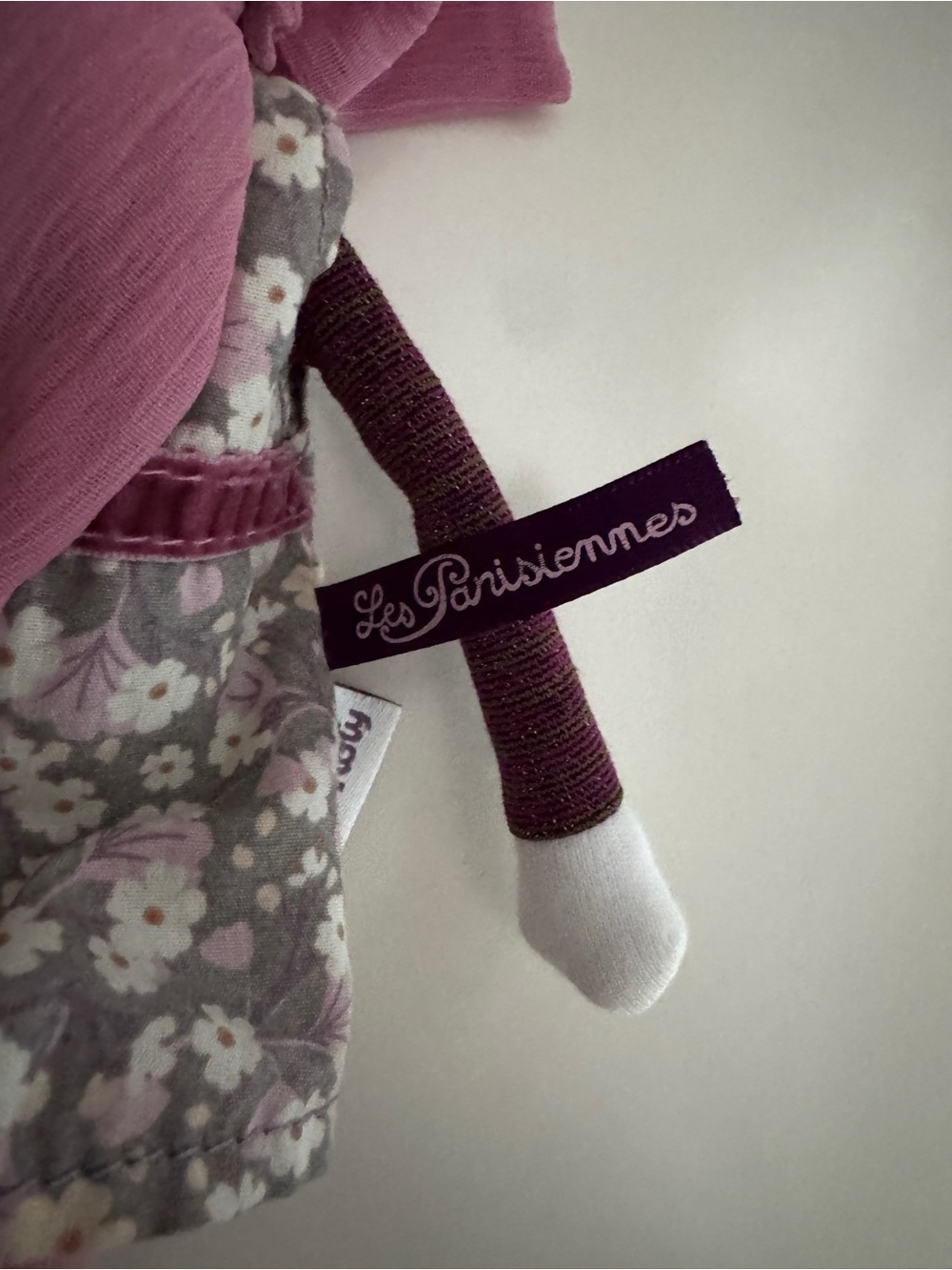 Moulin Roty Mademoiselle Eloise Plush Plum Pink Rag Doll French Cloth Toy - Picture 3 of 7